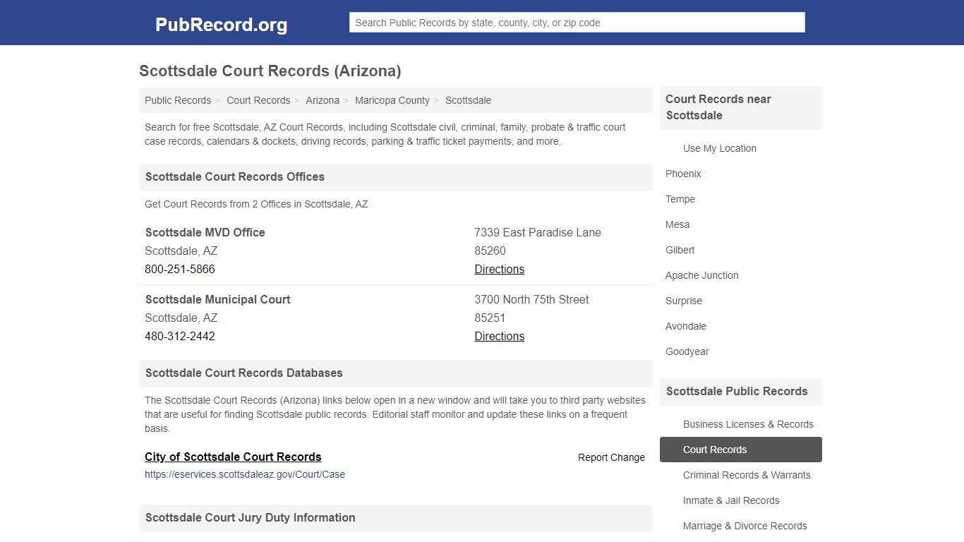 Free Scottsdale Court Records (Arizona Court Records)